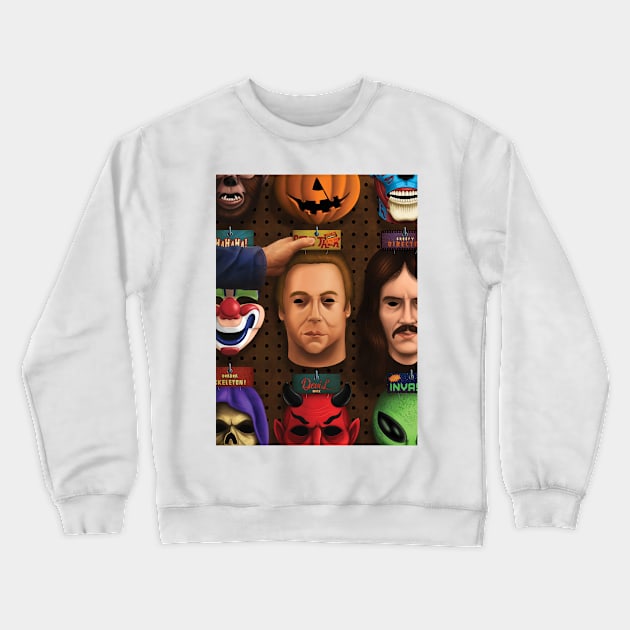 The Mask at Nichols Hardware Store Crewneck Sweatshirt by Coffin Couture